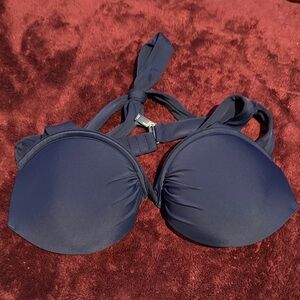 Navy Blue Halter Bikini Top